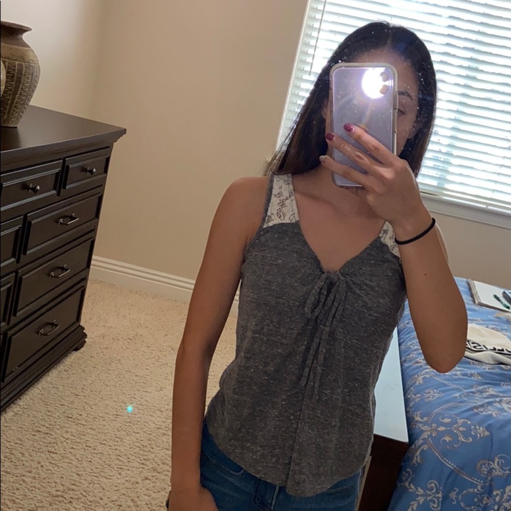 Grey Crop Top
